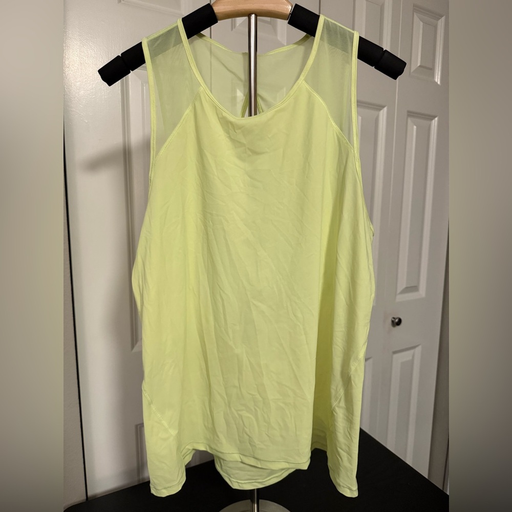 Lululemon For the Run Tank Light Neon Yellow (probably size 10)